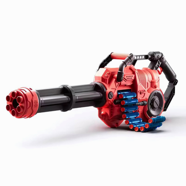Jucarie Blaster Mitraliera, Proiectile din spuma x20, Actionare Electrica, Rosu
