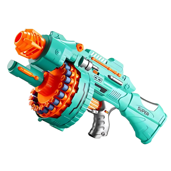 Jucarie Blaster Electric, Proiectile din spuma, Turcoaz