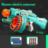 Jucarie Blaster Electric, Proiectile din spuma, Turcoaz