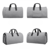 Geanta 2 in 1 cu husa pentru costum, compartiment pantofi, 30x55x28cm, Gri