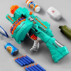 Jucarie Blaster Electric, Proiectile din spuma, Turcoaz