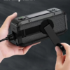 Radio portabil multifunctional, Bluetooth, Lanterna SOS, AM/FM, Afisaj digital, Incarcare prin cablu, manual si solar, Baterie 5000mAh