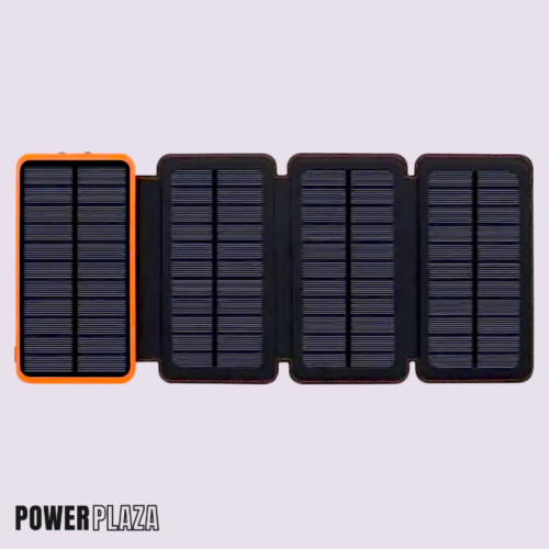Baterie Externa Portabila Solara 20.000mAh, 4 Panouri, Waterproof, Lanterna LED