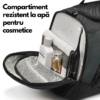 Geanta de voiaj multifunctionala RavaNova, Compartimente pentru cosmetice si incaltaminte, Waterproof, 50x24x25cm, Negru