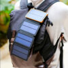 Baterie Externa Portabila Solara 20.000mAh, 4 Panouri, Waterproof, Lanterna LED