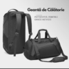 Geanta de voiaj multifunctionala RavaNova, Compartimente pentru cosmetice si incaltaminte, Waterproof, 50x24x25cm, Negru