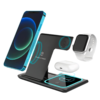 Incarcator Wireless 3 in 1, Statie de Incarcare Pliabila, 15W, Telefon, Smart Watch, Casti, Incarcare Rapida